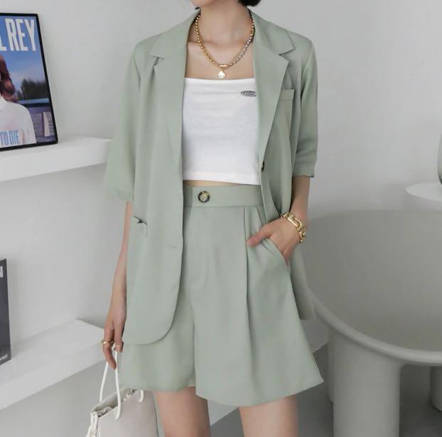 shein blazer and shorts set