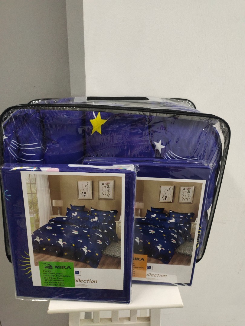 Single / Super single bedsheets with comfoter set, Furniture & Home Living, Furniture, Other