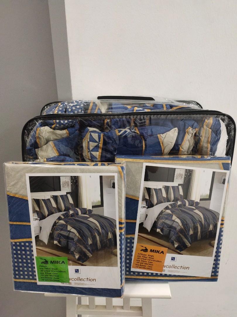 Single / Super single bedsheets with comfoter set, Furniture & Home Living, Furniture, Other