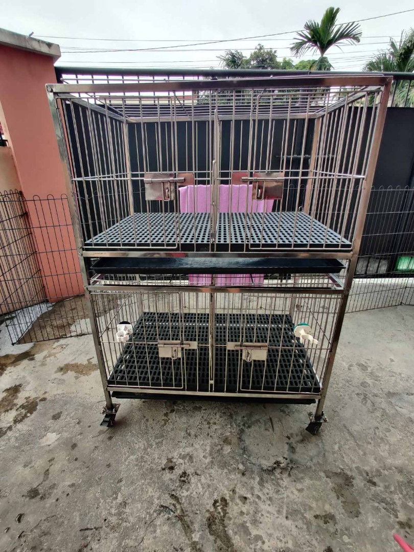 Stainless Dog Cage 304, Pet Supplies, Homes & Other Pet Accessories on