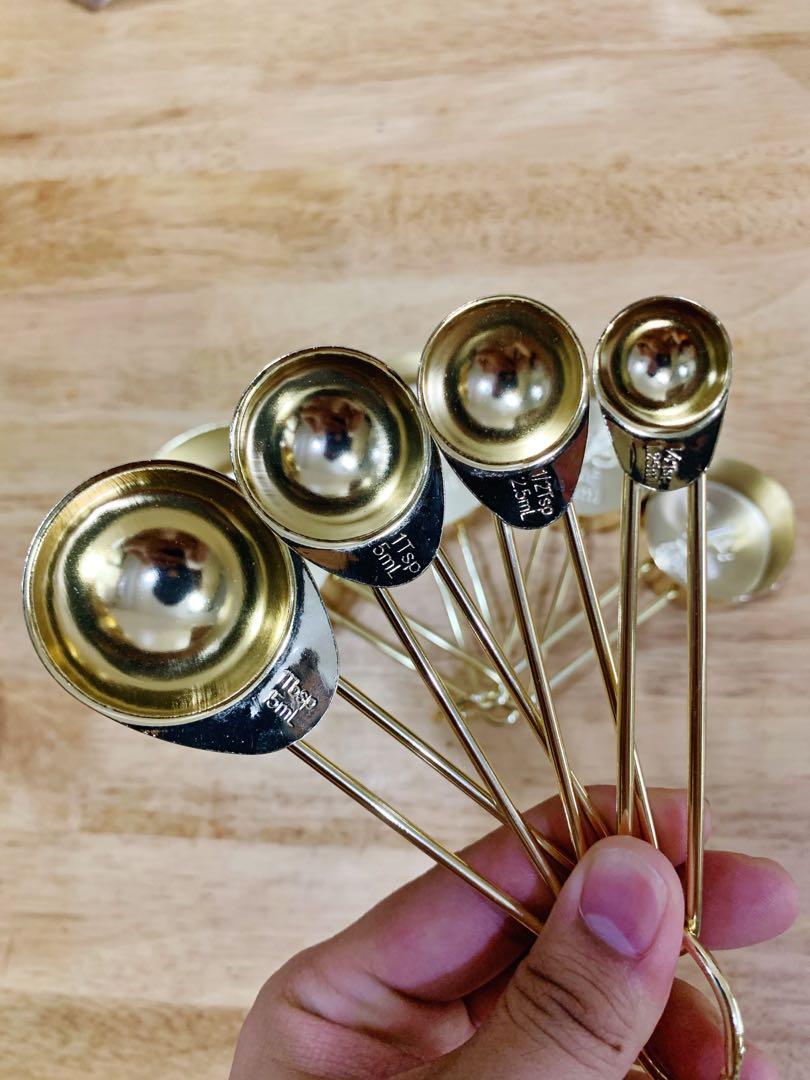 STAINLESS STEEL MEASURING CUPS & MEASURING SPOONS (Category: Other Kitchenware & Tableware) located in Paranaque City. Submitted by hansantos07 (Listing ID 1104465218, Image 2). Description: MEASURING CUPS SALE 460 ONLY! STAINLESS STEEL MEASURING CUPS & MEASURING SPOONS (AVAILABLE IN SET) Available colors: 🪙Silver ⭐️Gold Cup sizes: ☑️ 1, 1/2,1/3, 1,4 Spoon sizes ☑️1 tbsp, 1 tsp, 1/2 tsp, 1/4 tsp • BPA FREE & DISHWASHER SAFE Delivery via J&T and 
