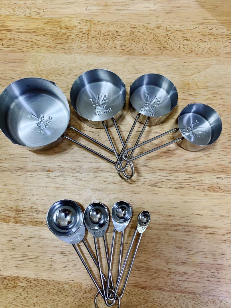 STAINLESS STEEL MEASURING CUPS & MEASURING SPOONS (Category: Other Kitchenware & Tableware) located in Paranaque City. Submitted by hansantos07 (Listing ID 1104465218, Image 3). Description: MEASURING CUPS SALE 460 ONLY! STAINLESS STEEL MEASURING CUPS & MEASURING SPOONS (AVAILABLE IN SET) Available colors: 🪙Silver ⭐️Gold Cup sizes: ☑️ 1, 1/2,1/3, 1,4 Spoon sizes ☑️1 tbsp, 1 tsp, 1/2 tsp, 1/4 tsp • BPA FREE & DISHWASHER SAFE Delivery via J&T and 