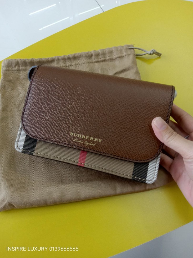 Summer sales ?Burberry wallet on chain (brown), Luxury, Bags & Wallets on  Carousell