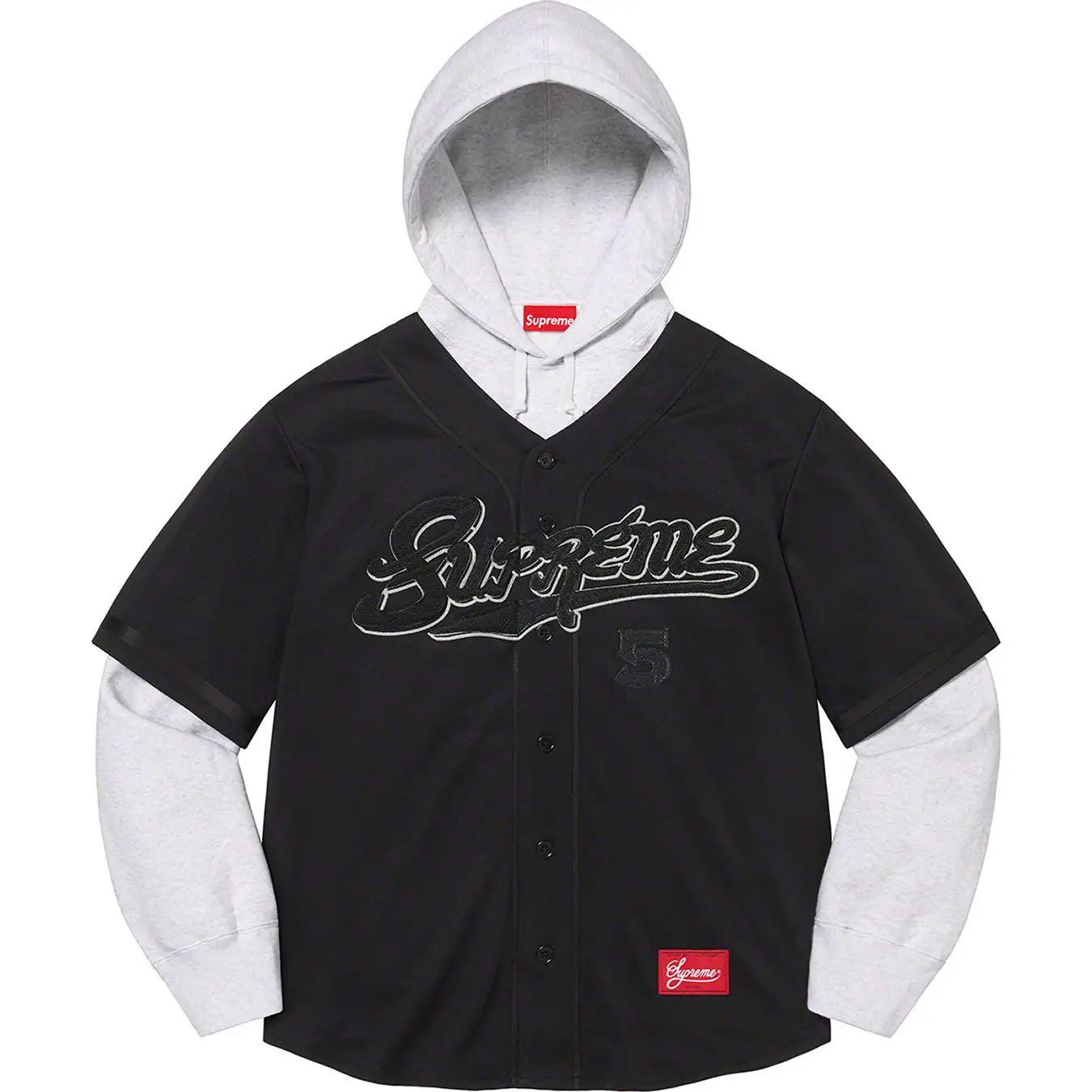 Supreme Baseball Jersey Hoodie Size S Men s Fashion Coats Jackets and Outerwear on Carousell