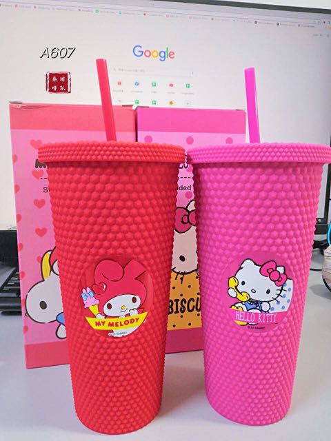 Sanrio Hello Kitty Cold/Hot Drink Travel Mug Red Or Pink Or Purple 17 fl oz size 