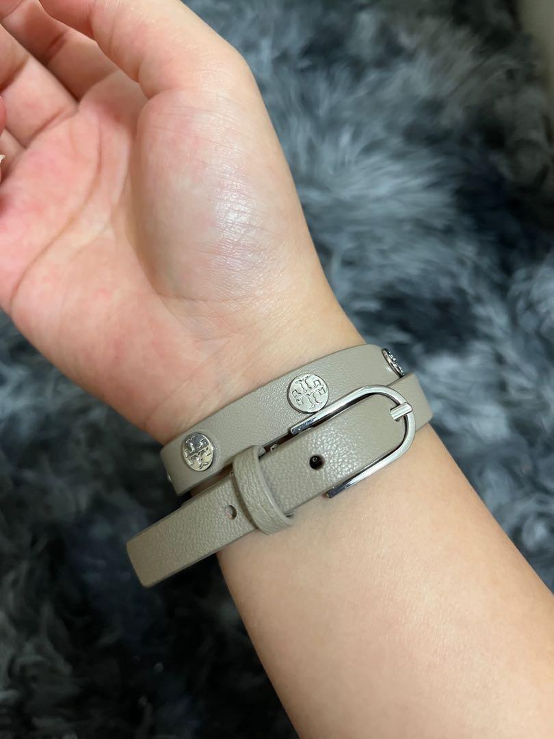 Double wrap logo stud bracelet on sale