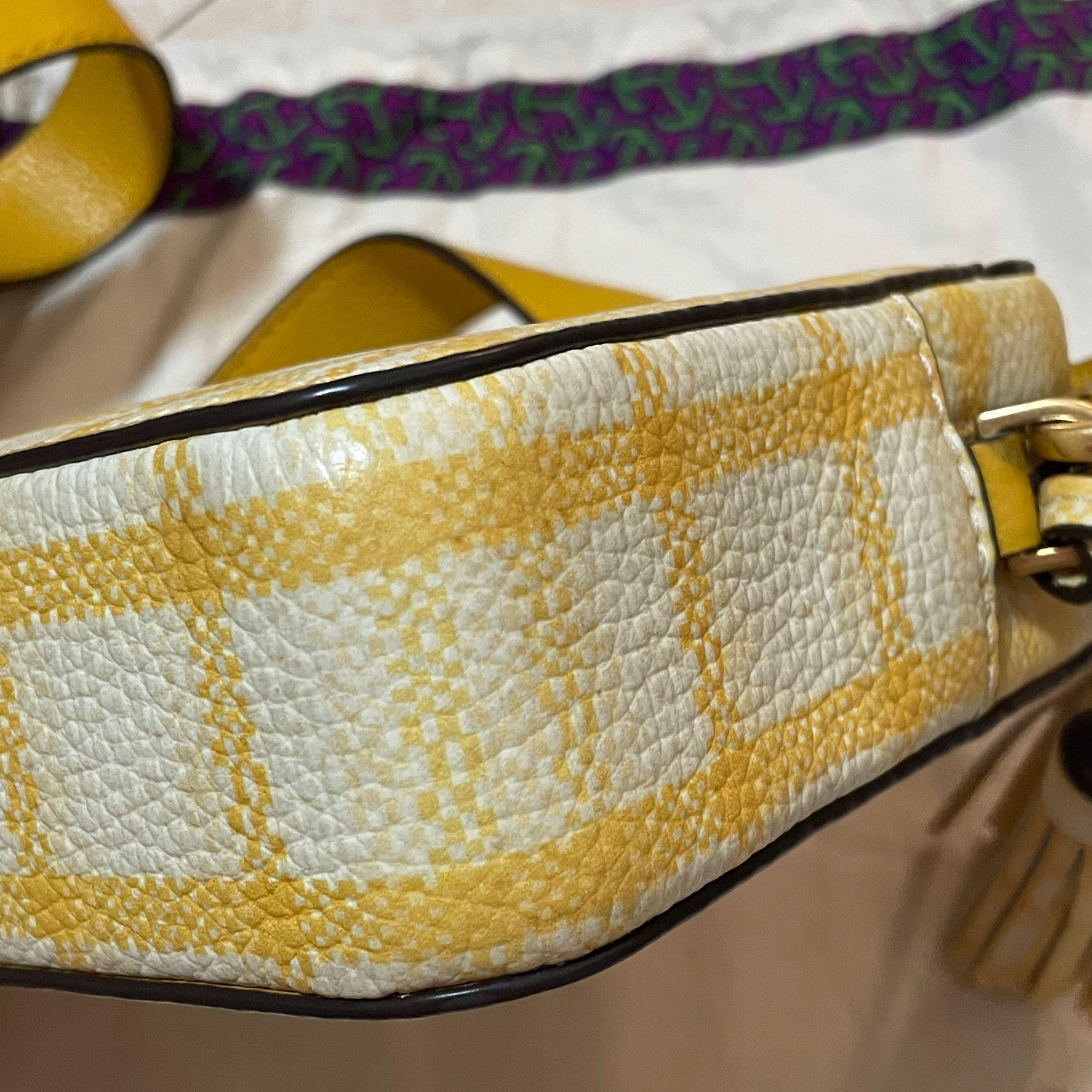 Tory burch mcgraw plaid camera bag hotsell
