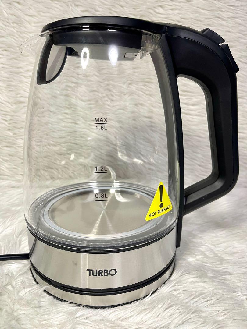 TURBO 1.8L CORDLESS GLASS KETTLE, TV & Home Appliances, Kitchen