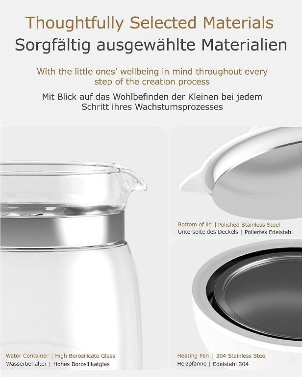 ÜneeQbaby Baby Formula Kettle with Built in Thermostat, for Bottle