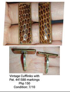Vintage Cufflink with Pat.441588 markings