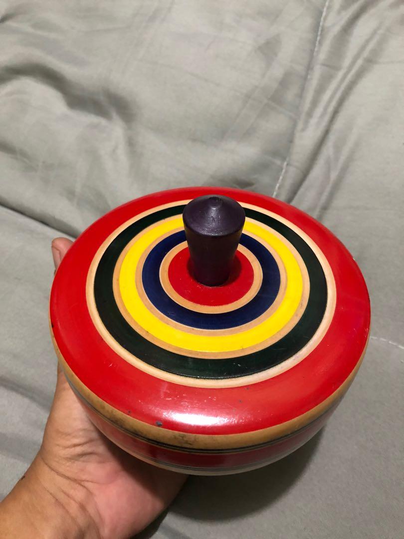 Vintage heavy wood Japanese spinning top, Hobbies & Toys, Memorabilia