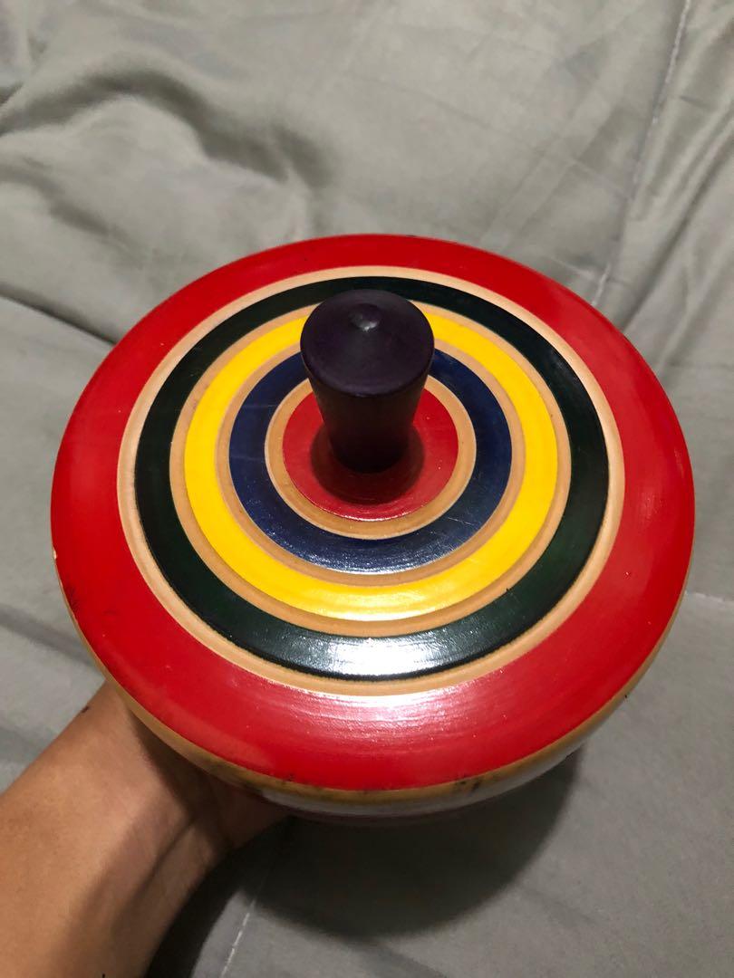 Vintage heavy wood Japanese spinning top, Hobbies & Toys, Memorabilia
