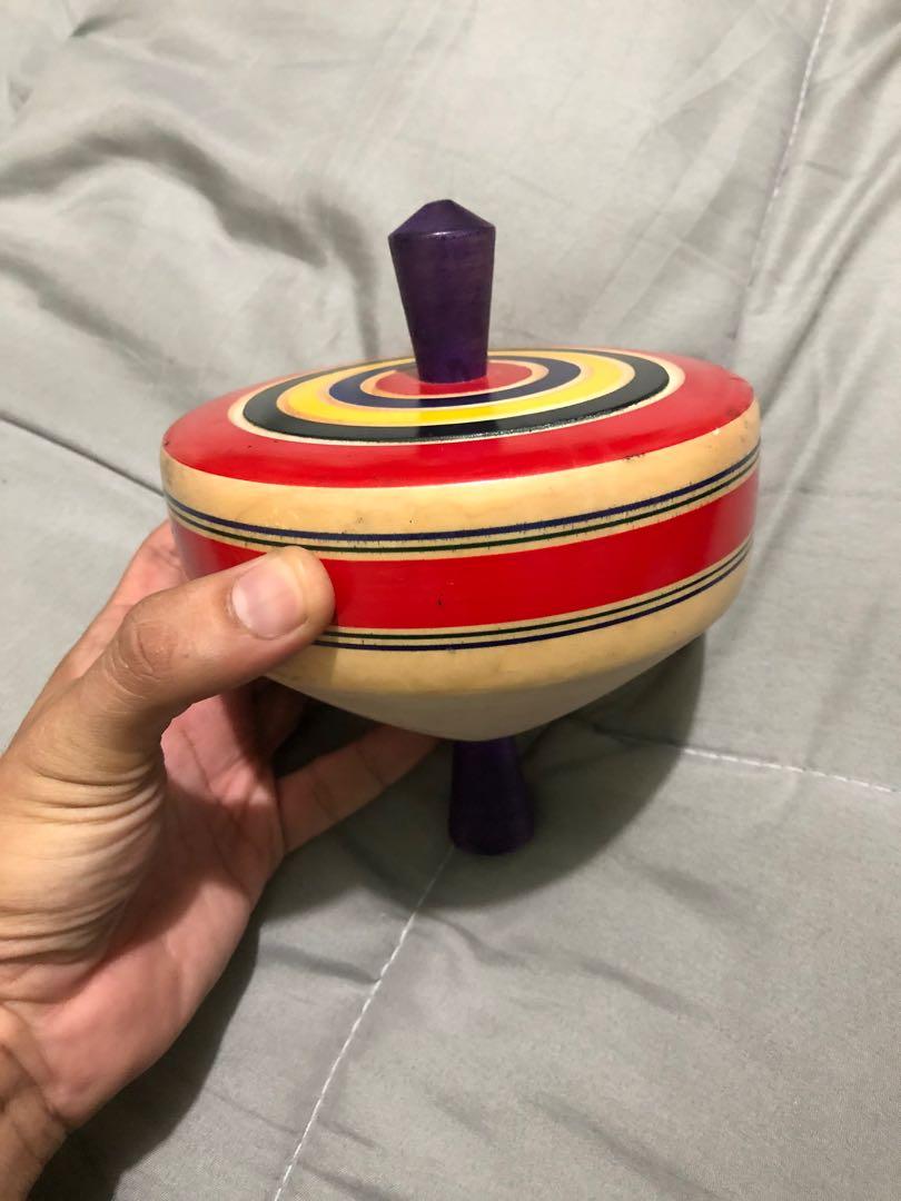 Vintage heavy wood Japanese spinning top, Hobbies & Toys, Memorabilia