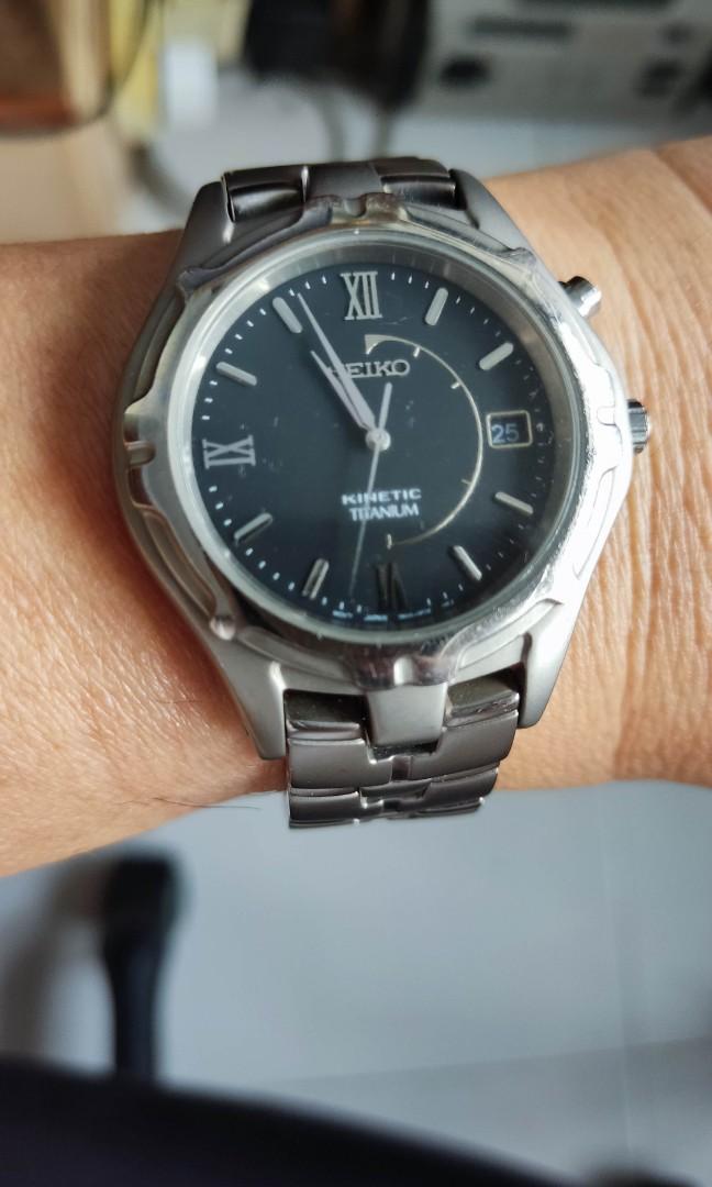 Rare Seiko titanium kinetic watch, Luxury, Watches on Carousell