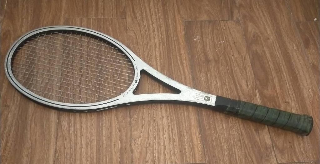 Vintage Silver Arthur Ashe Competition Head Tennis Racket INSP No. 30 4 ...