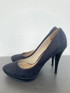 Zara Black Heels Shoes 38 / 12cm Sepatu Kerja Hitam