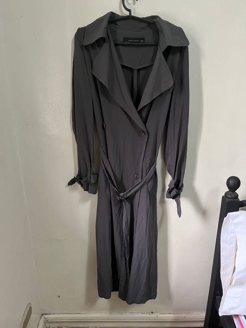 Zara Long Thin Spring Trench Coat Jacket, Women's Fashion, Coats