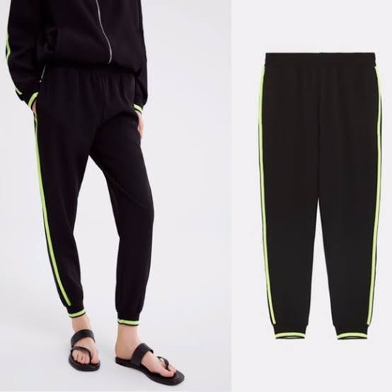 Zara Pants Joggers Black, Fesyen Pria 
