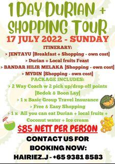 1 DAY DURIAN + SHOPPING TOUR