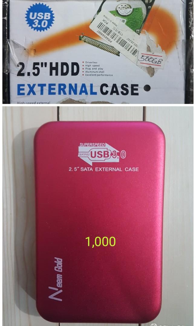 2.5" HDD External case 500 GB (Category: Hard Disks & Thumbdrives) located in Marikina City. Submitted by adnair0808 (Listing ID 1171454092, Image 1). Description: 2.5" HDD External Case 500 GB USB 3.0 High-speed external storage system for 2.5 inch HDD -Driverless -High speed -Plug and play -Aluminum shell -Excellent performance.