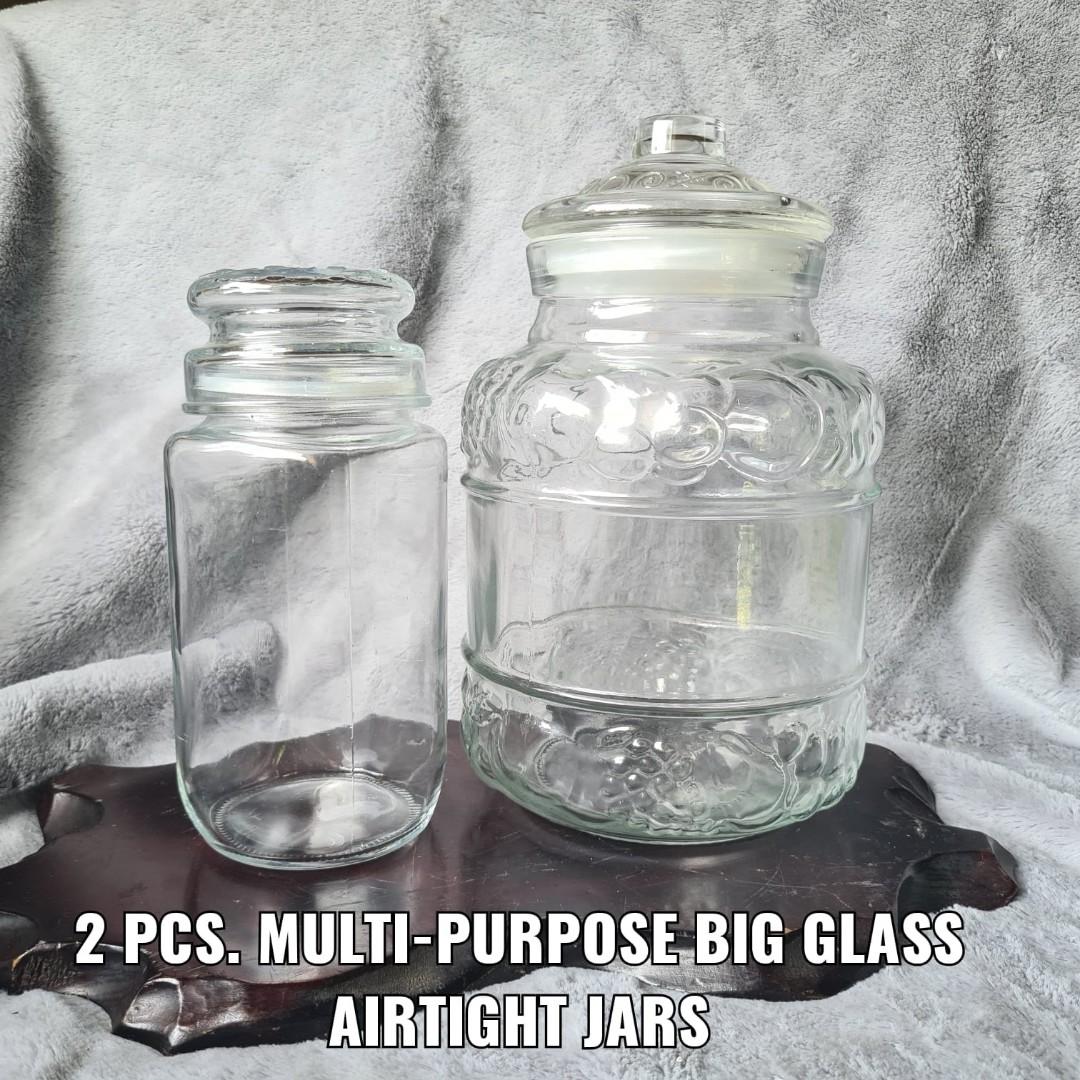 2 PCS. ASSTD. MULTI-PURPOSE BIG AIRTIGHT GLASS STORAGE JARS (Category: Food Organization & Storage) located in Bulacan. Submitted by sakurajade (Listing ID 1171605753, Image 1). Description: ⭐️⭐️⭐️HOME FURNISHINGS⭐️⭐️⭐️ GRAB IT NOW WHILE STOCK LASTS‼️ 2 PCS. ASSTD. MULTI-PURPOSE BIG AIRTIGHT GLASS STORAGE JARS Price: P730 ONLY ✅️ New Arrival Preloved Japan Items ✅️ Good condition, as good as new, heavy glass jars ✅️ Material: Glass ✅️ Issue: No b