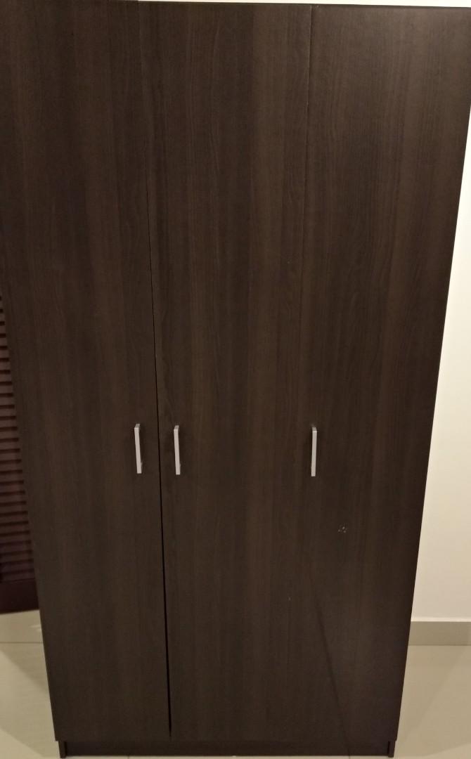 3 Doors Wardrobe 6 feet With Hanging Road Shelves