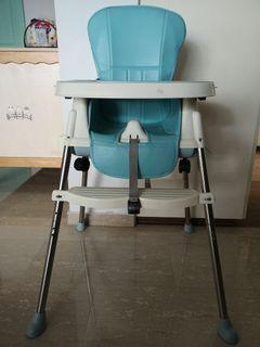 3in1 Convertible Baby High Chair Baby Dining High Chair with Table Cushion Storage Wheel