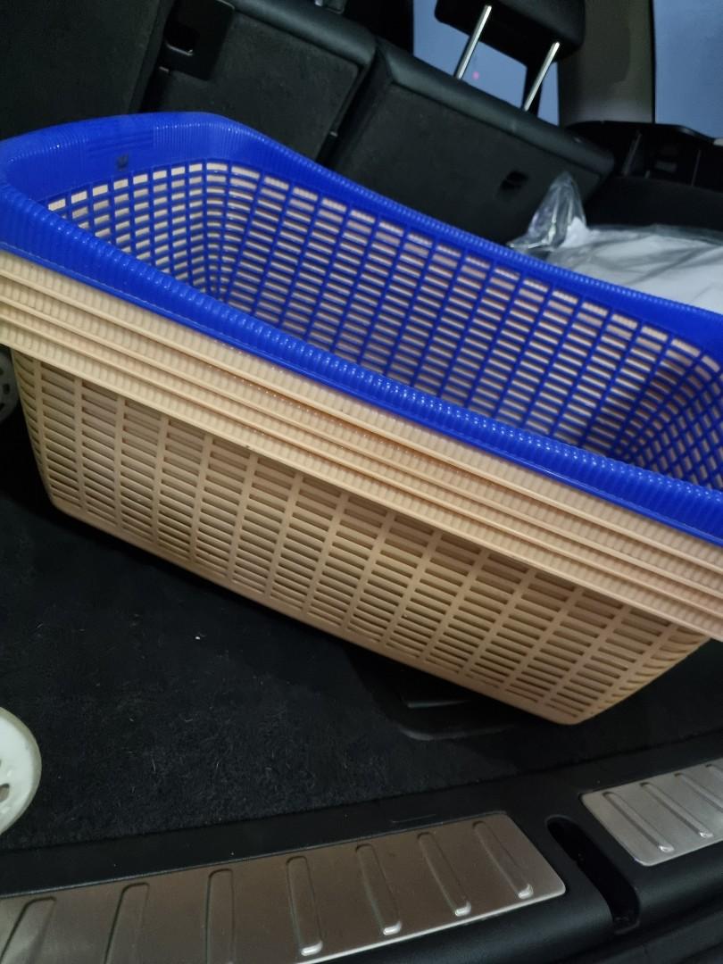 FLASH SALE! 5 Plastic laundry basket - great condition (Category: Laundry Baskets) located in Taguig. Submitted by rochev (Listing ID 1171521556, Image 2). Description: FLASH SALE from 1,000 to 600.A bundle of five (5) used but in great condition laundry baskets. 4 flesh color and 1 in blue. Can fit a pillow..