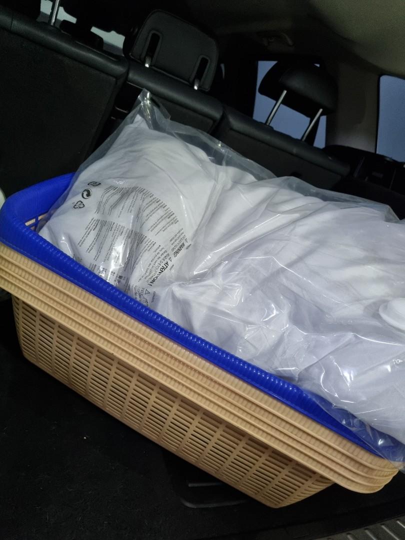 FLASH SALE! 5 Plastic laundry basket - great condition (Category: Laundry Baskets) located in Taguig. Submitted by rochev (Listing ID 1171521556, Image 3). Description: FLASH SALE from 1,000 to 600.A bundle of five (5) used but in great condition laundry baskets. 4 flesh color and 1 in blue. Can fit a pillow..
