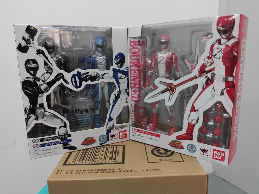 全新未開SHF 轟轟戰隊轟轟紅+ 魂限轟轟藍/ 黑set 超級戰隊, 玩具收藏品