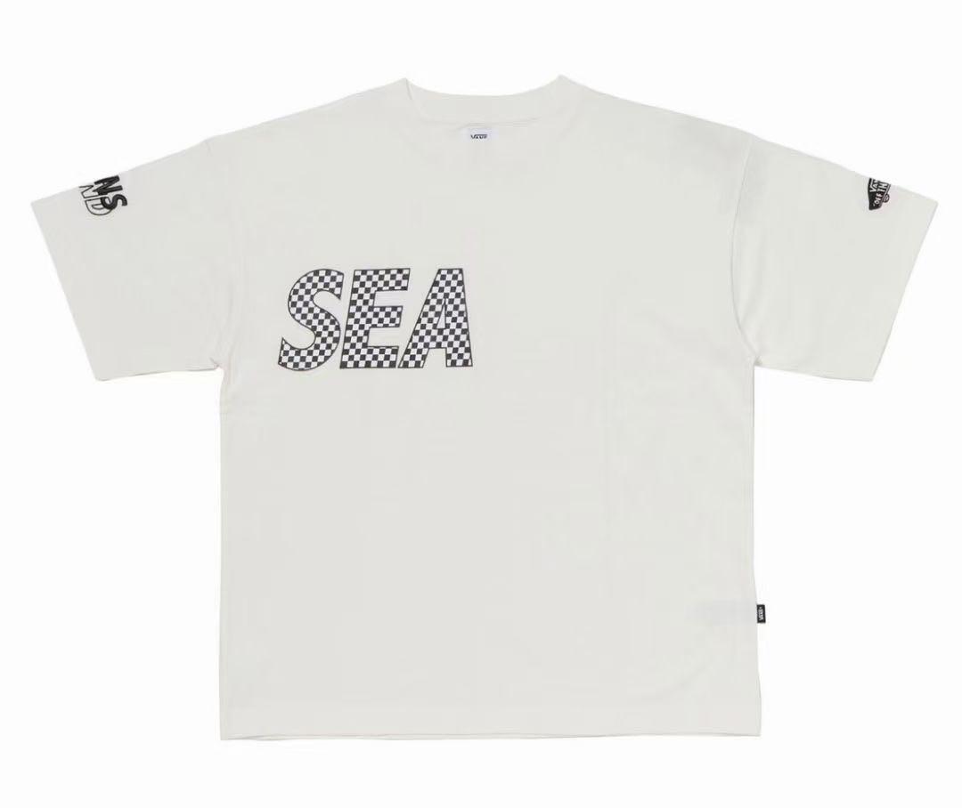 日本預訂wind and sea vans x wds Checked logo tee, 男裝, 上身及套裝