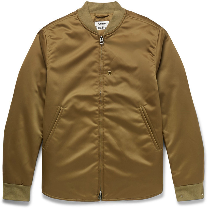 ACNE STUDIOS Nylon Matt Satin Bomber Jacket Men s Fashion Coats