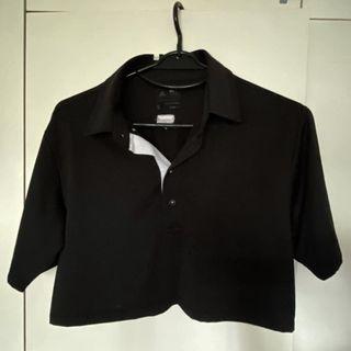 adidas black dri-fit polo shirt
