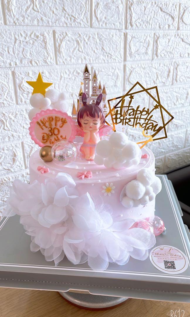 A pristine Angel theme... - Lush Eggless Cookies and Cakes | Facebook