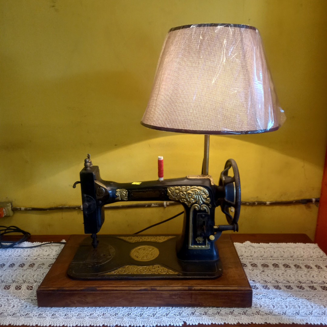 Antique Sewing Machine Lamp, Furniture & Home Living, Home Decor, Other
