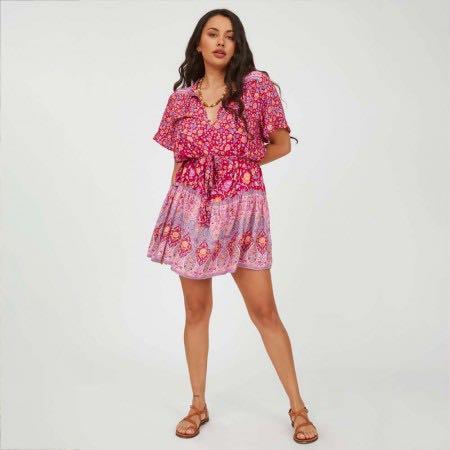 Arnhem Mai Kaftan Raspberry Women s Fashion Dresses Sets