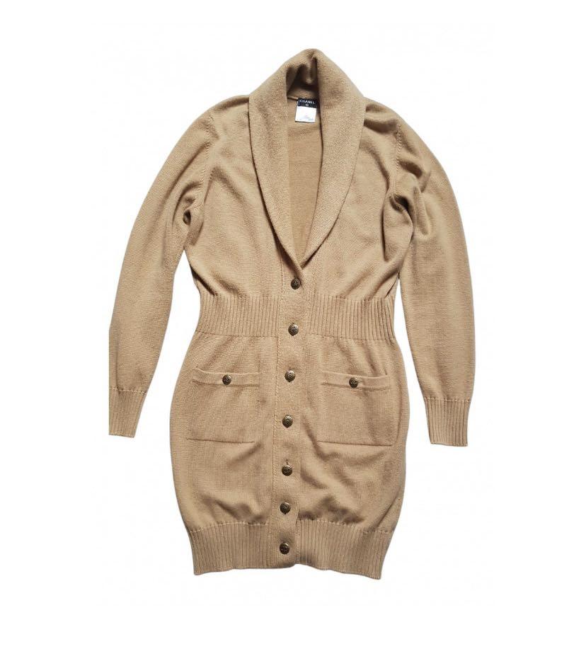 Authentic Chanel Cashmere Cardigan Coat Luxury Apparel on Carousell