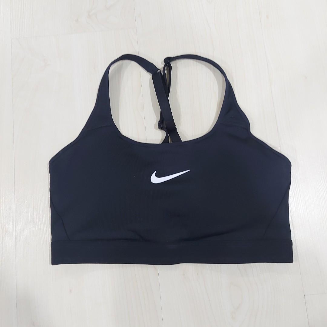 Nike zip up sports bra - good support running yoga gym, Women's Fashion,  Activewear on Carousell