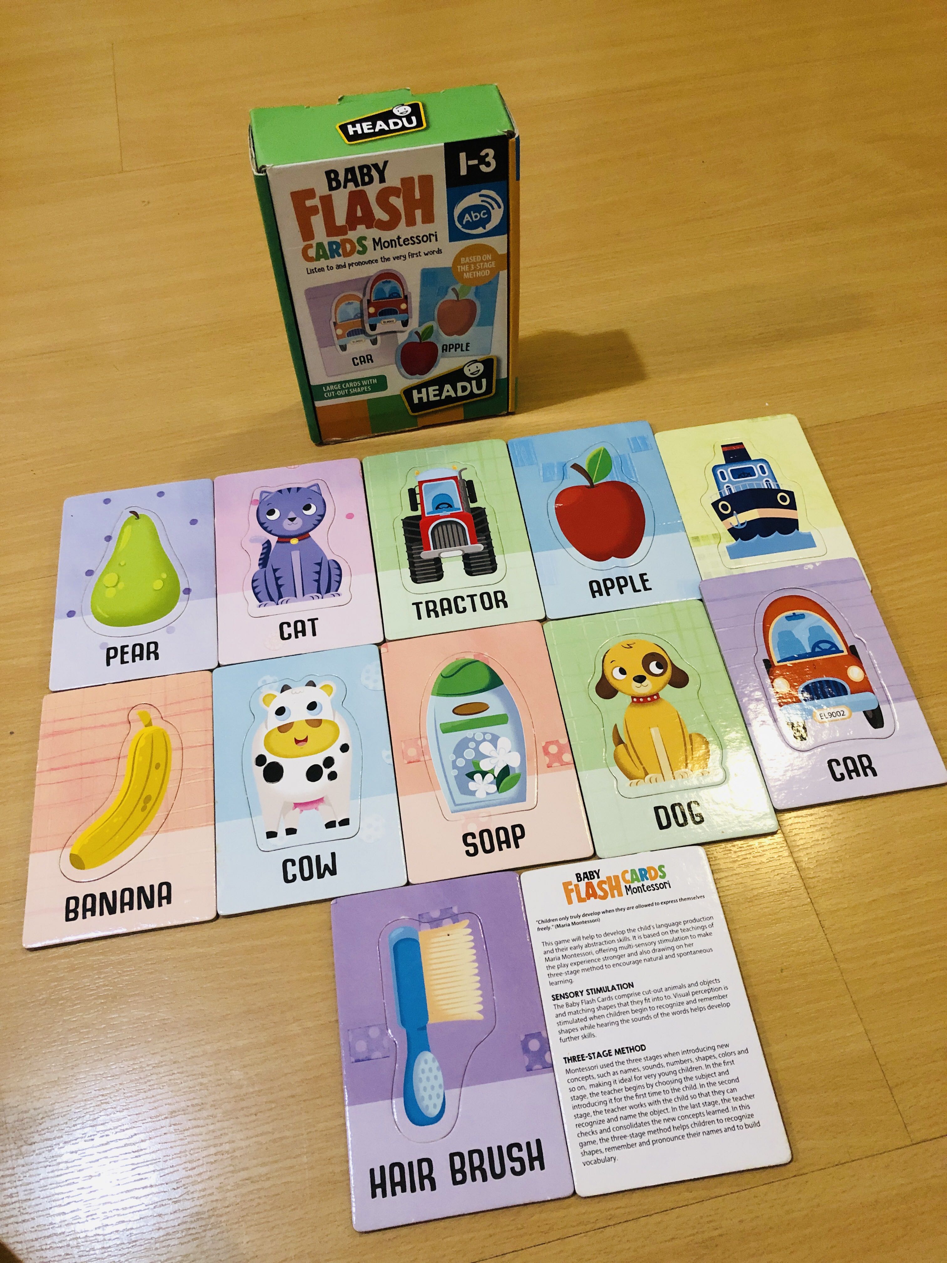 Baby Montessori Flash Cards, Babies & Kids, Infant Playtime on Carousell