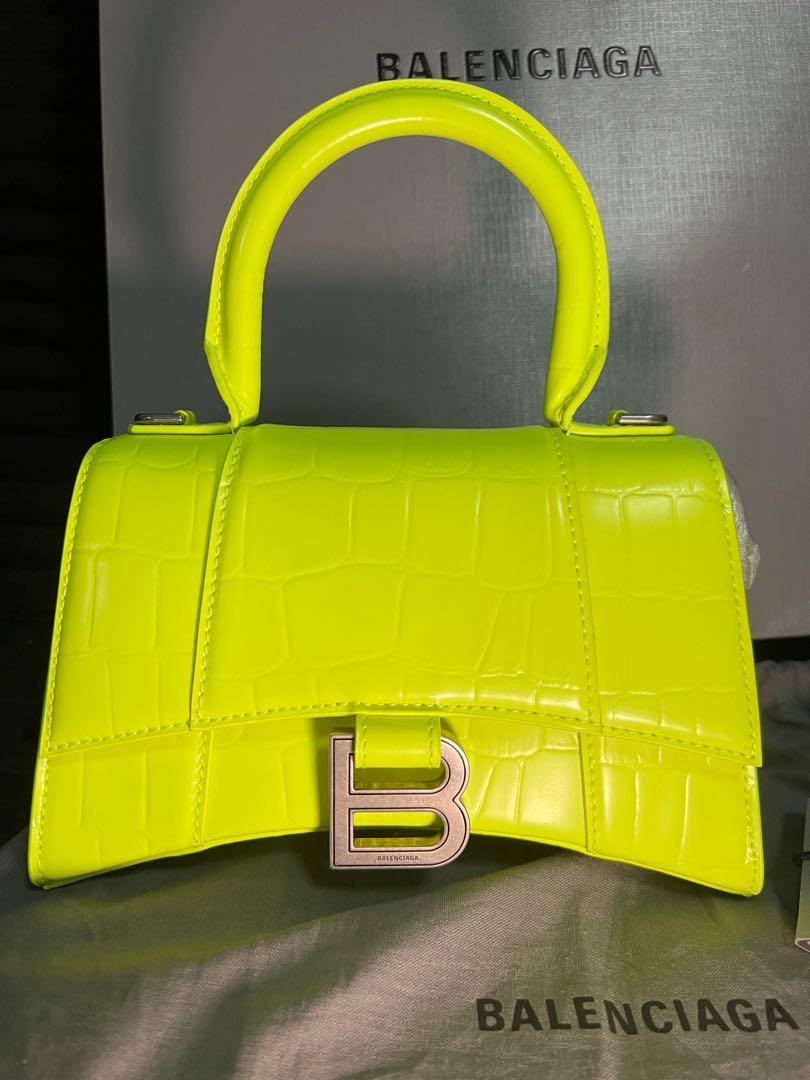 BALENCIAGA Hourglass Top Handle S Bag In Crocodile Print Leather Yellow  Balenciaga Handbag 593546 1LR6Y Online On  xn90absbknhbvgexnp1ai443