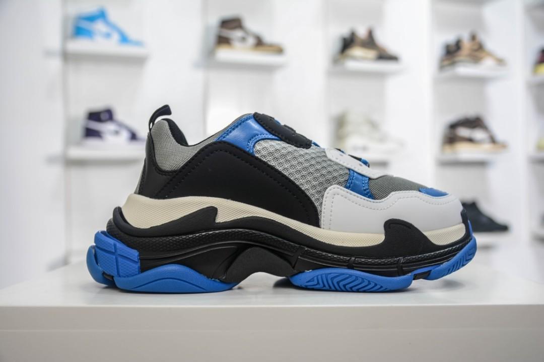 Balenciaga triple s black blue hotsell