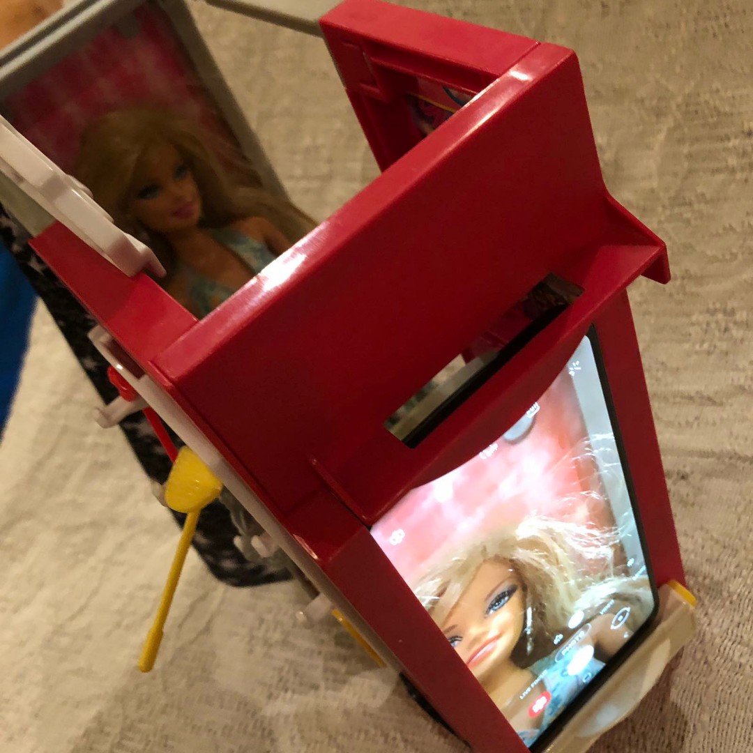 Barbie Photo Booth Kiosk Set with Barbie Doll (phone not included