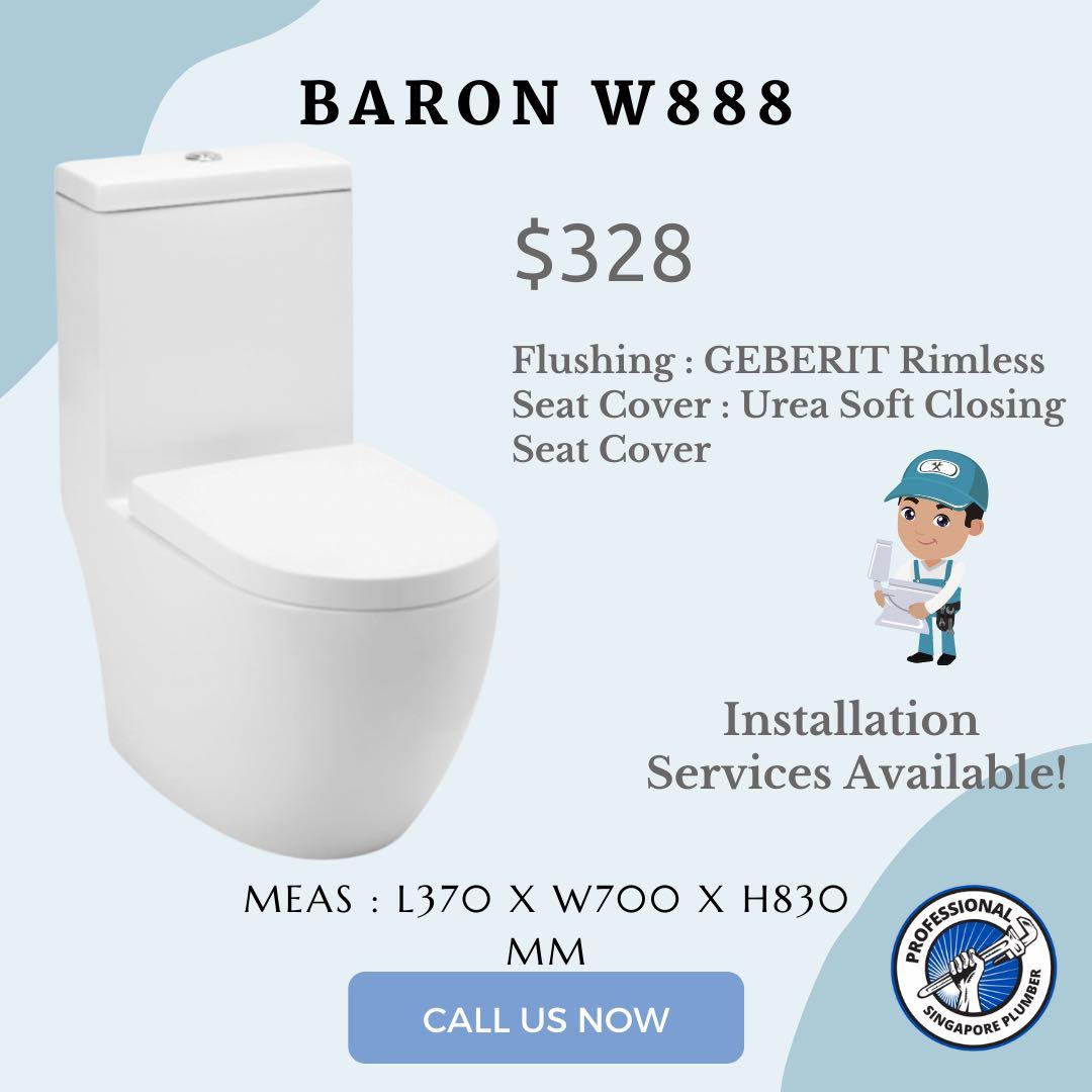 Baron-W-888 One Piece Toilet Bowl
