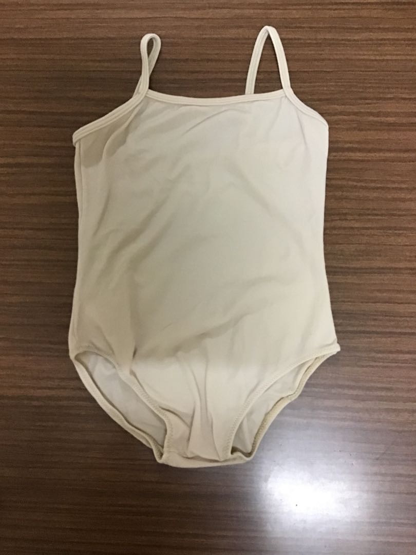Beige Ballet Leotard for Kids, Babies 