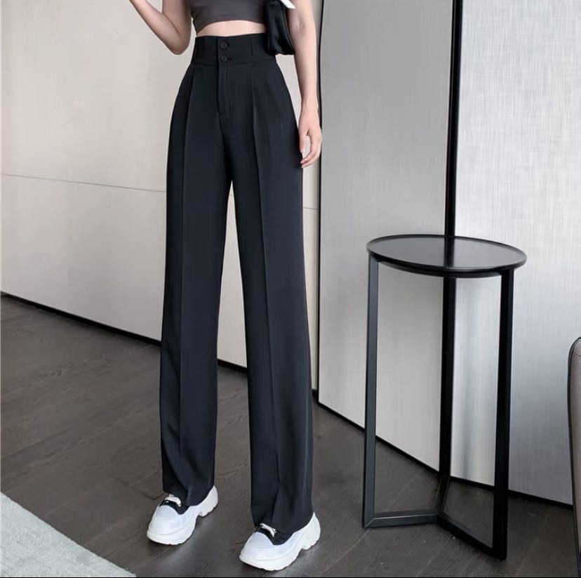 Tapered Fit Black Pants