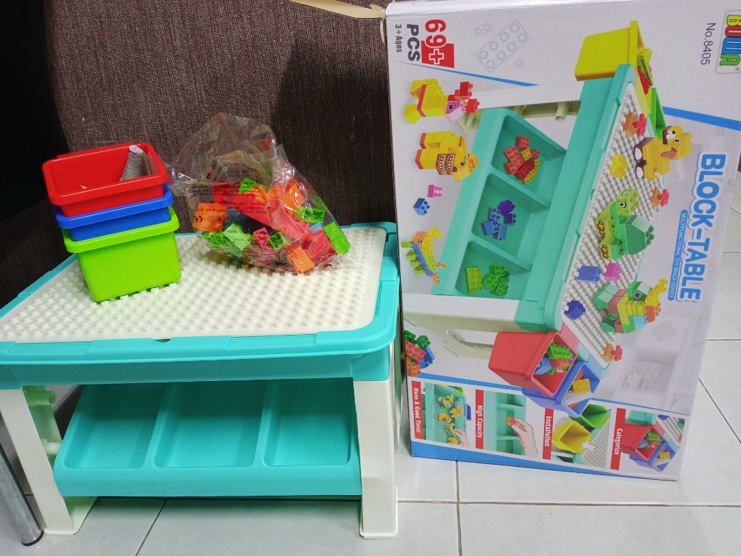 Block table, Hobbies & Toys, Toys & Games on Carousell