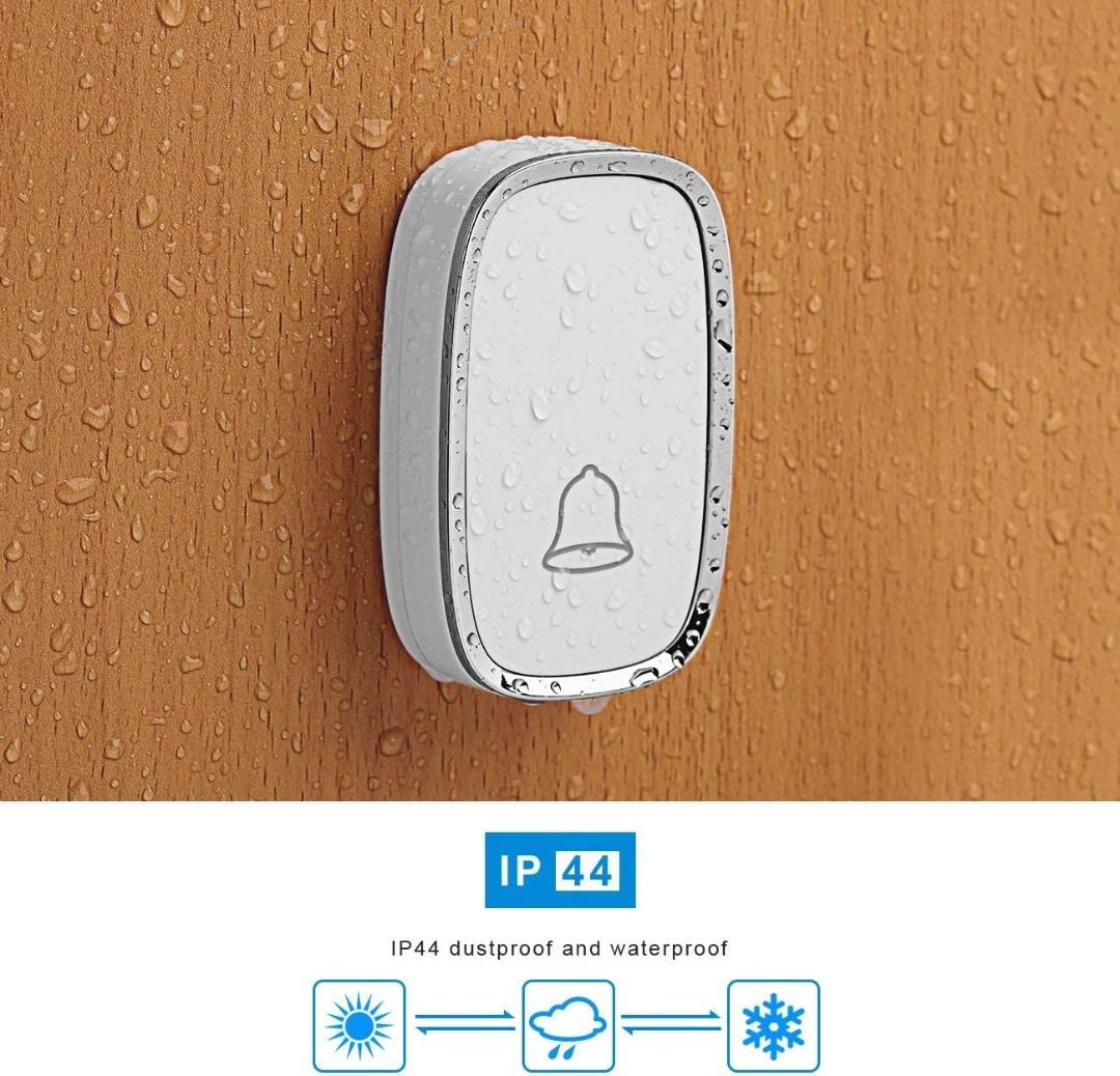 BNIB Charlemain Wireless Doorbell, Portable Weatherproof Wall Plugin