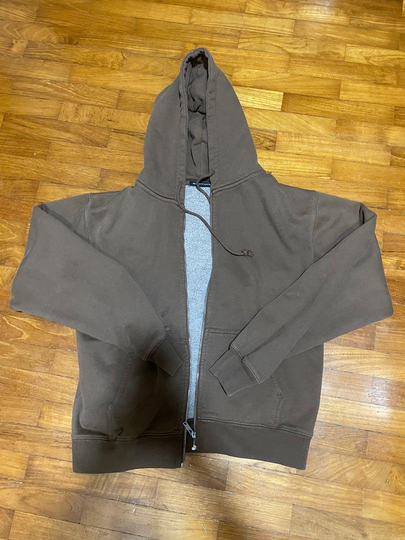 brandy melville brown christy hoodie jacket zip up y2k vintage thrifted