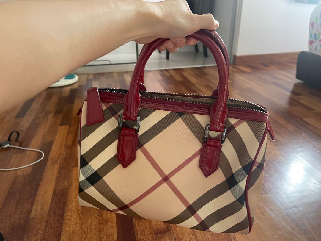 Burberry bag with red hotsell handle