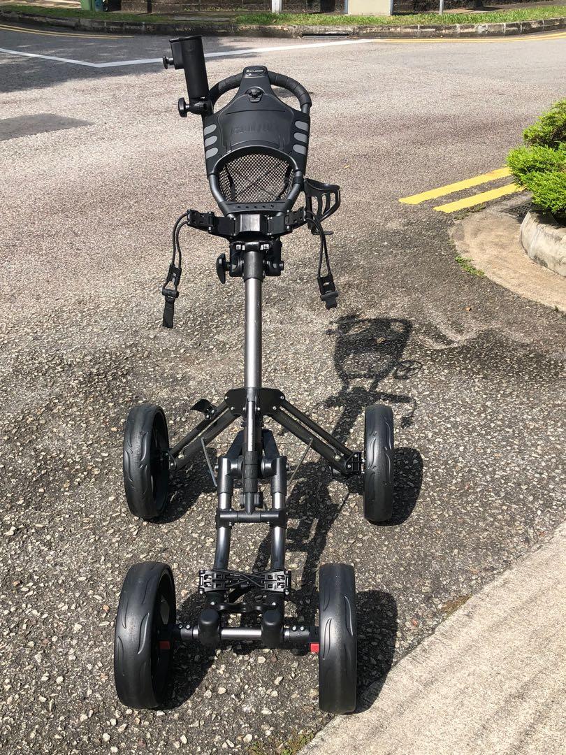 caddytek one-click 4-wheel golf push cart